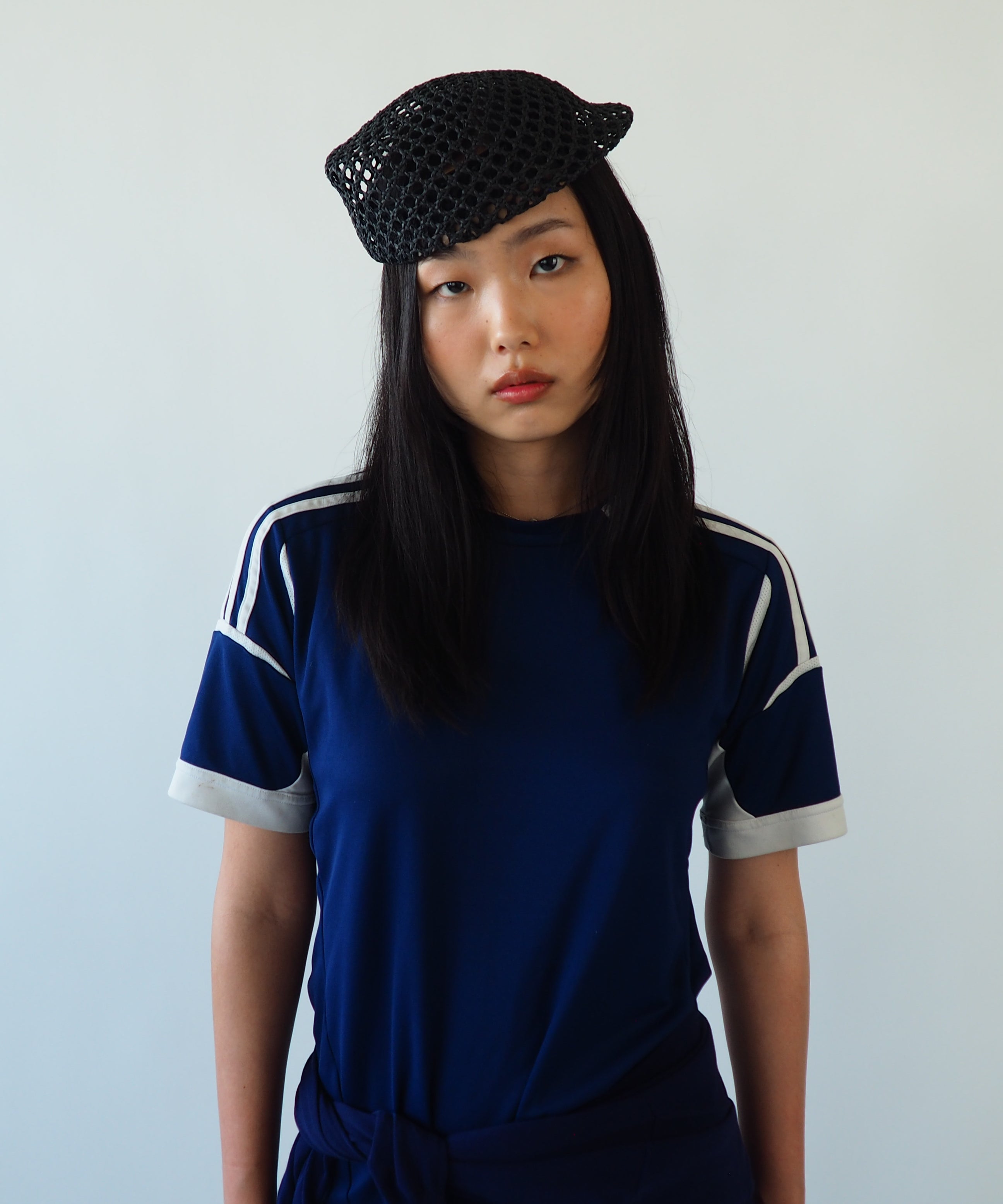 Net Beret in Black Toyo - CLYDE
