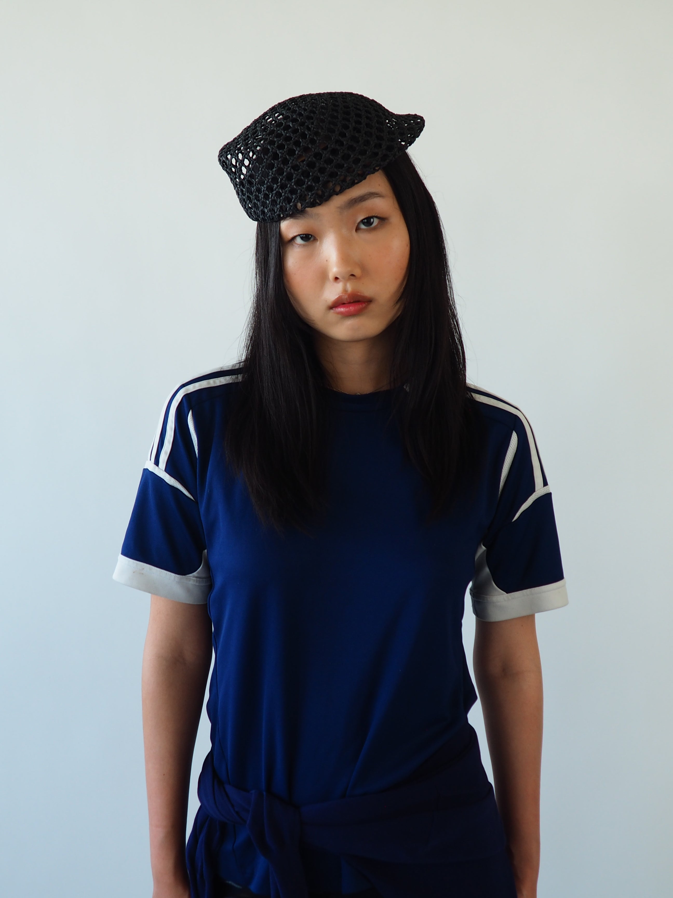 Net Beret in Black Toyo - CLYDE