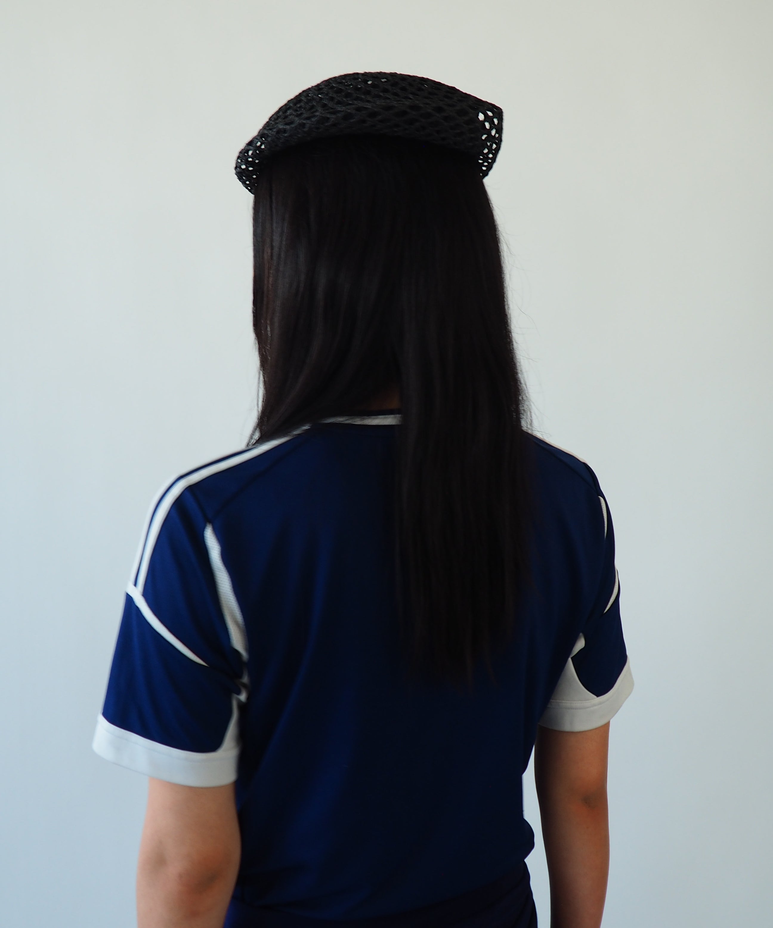 Net Beret in Black Toyo - CLYDE