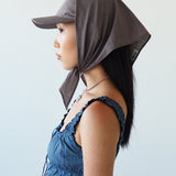 Brim Scarf in Chocolate Gingham Poplin - CLYDE