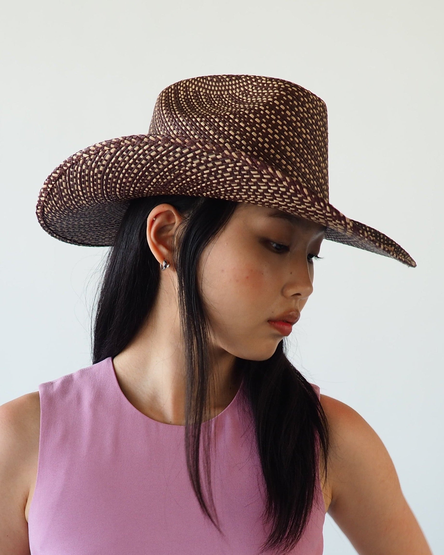 Western Hat in Brown Twist - CLYDE