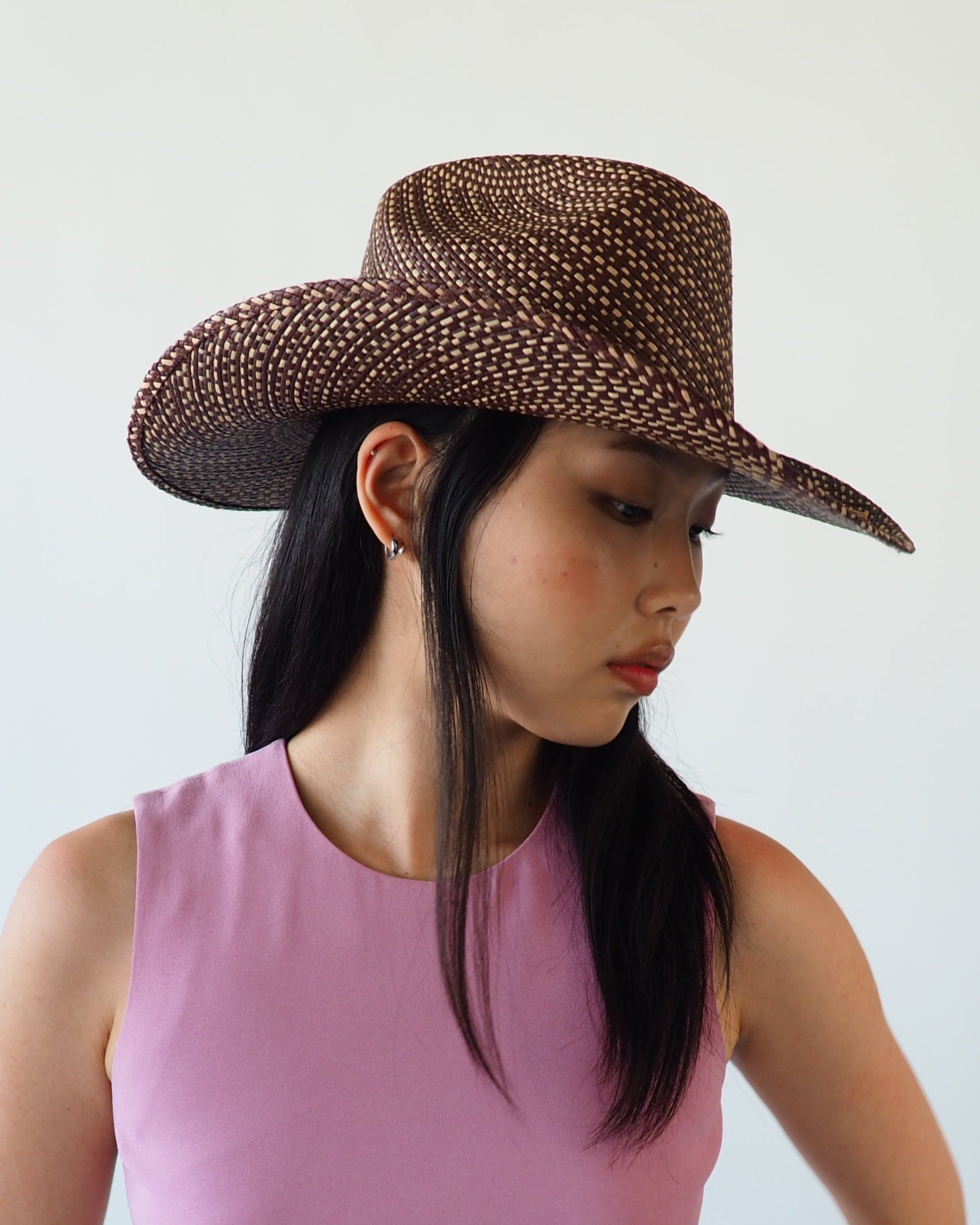 Western Hat in Brown Twist - CLYDE