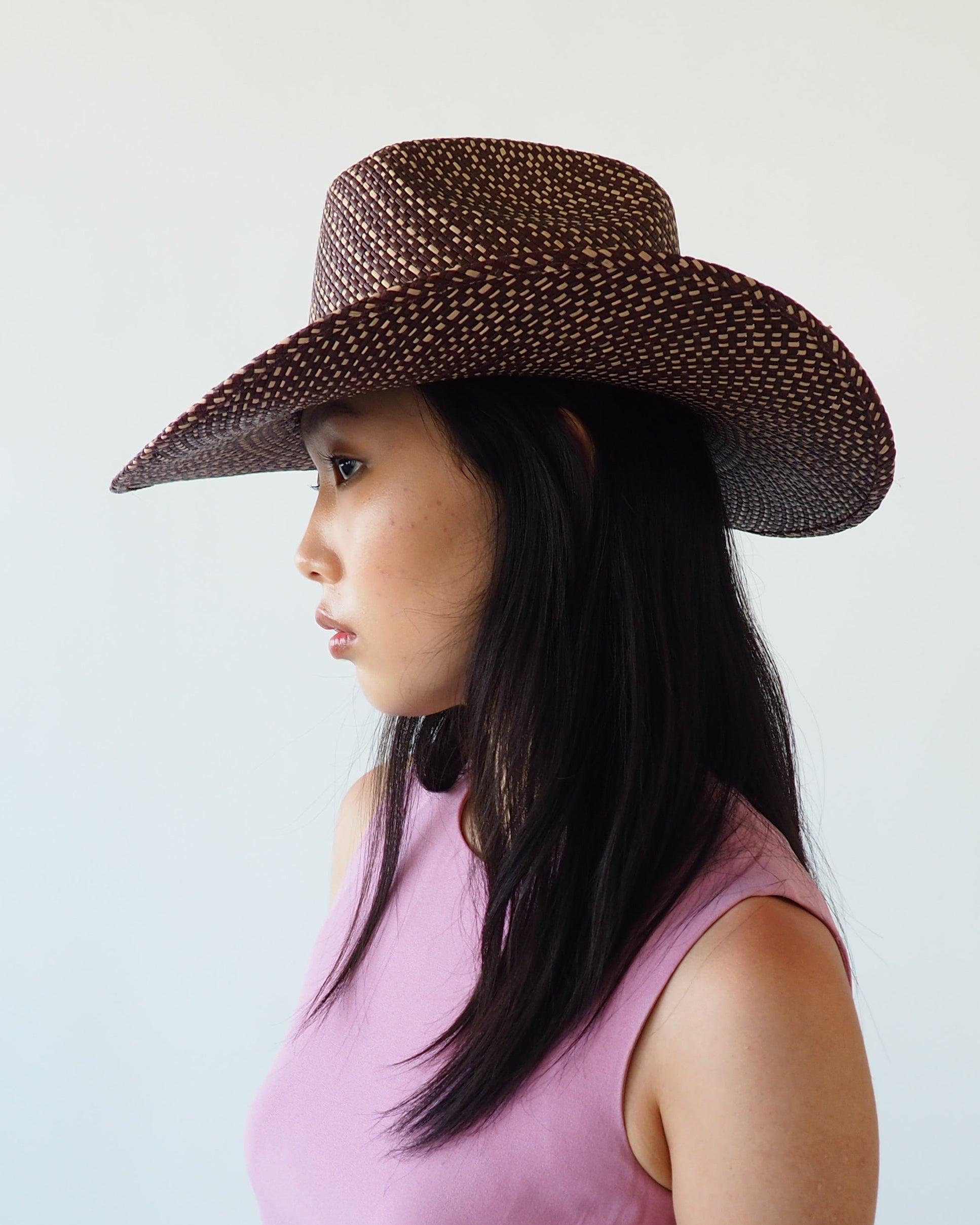 Western Hat in Brown Twist - CLYDE