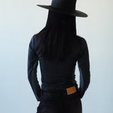 Cielo Hat w. Shade in Black Toquilla Straw