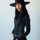 Cielo Hat in Black Toquilla Straw