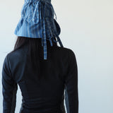 Moth Hat in Blue Stripe Poplin - CLYDE