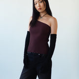 Moonlight Opera Gloves in Black Suede Lambskin - CLYDE