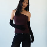 Moonlight Opera Gloves in Black Suede Lambskin - CLYDE