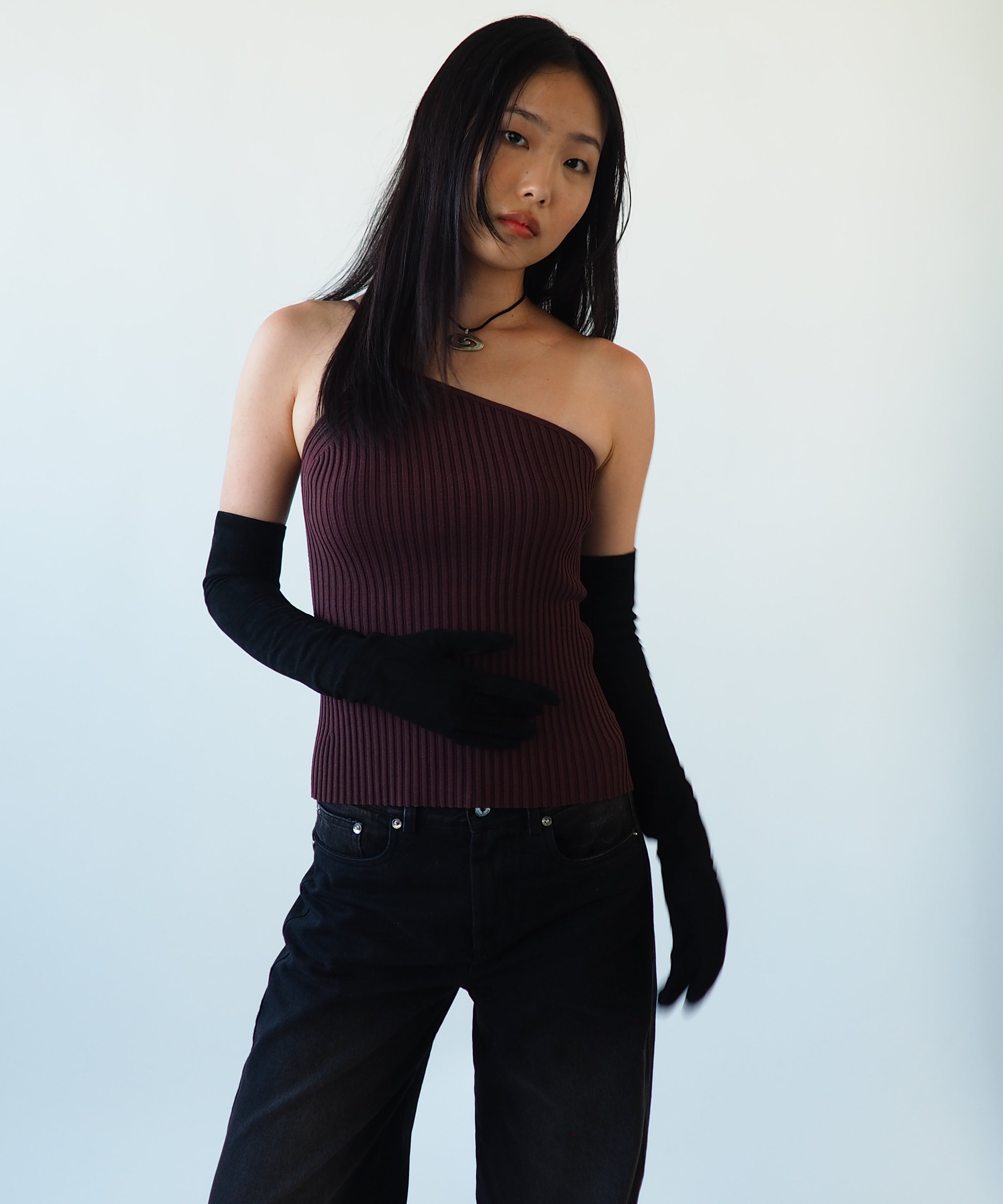 Moonlight Opera Gloves in Black Suede Lambskin - CLYDE