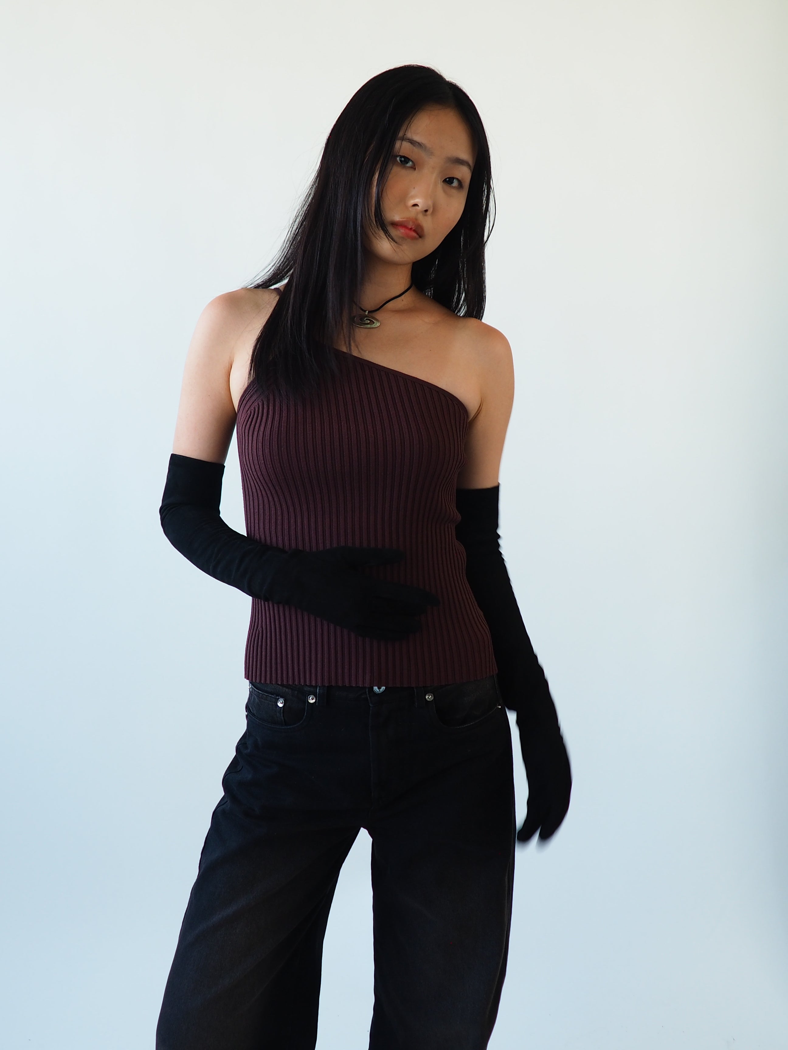 Moonlight Opera Gloves in Black Suede Lambskin - CLYDE
