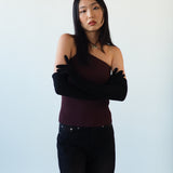 Moonlight Opera Gloves in Black Suede Lambskin - CLYDE