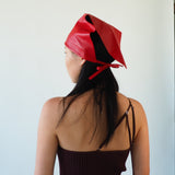 Vita Scarf in Red Perforated Lambskin - CLYDE