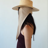 Cielo Hat w. Shade in Tan Toquilla Straw - CLYDE