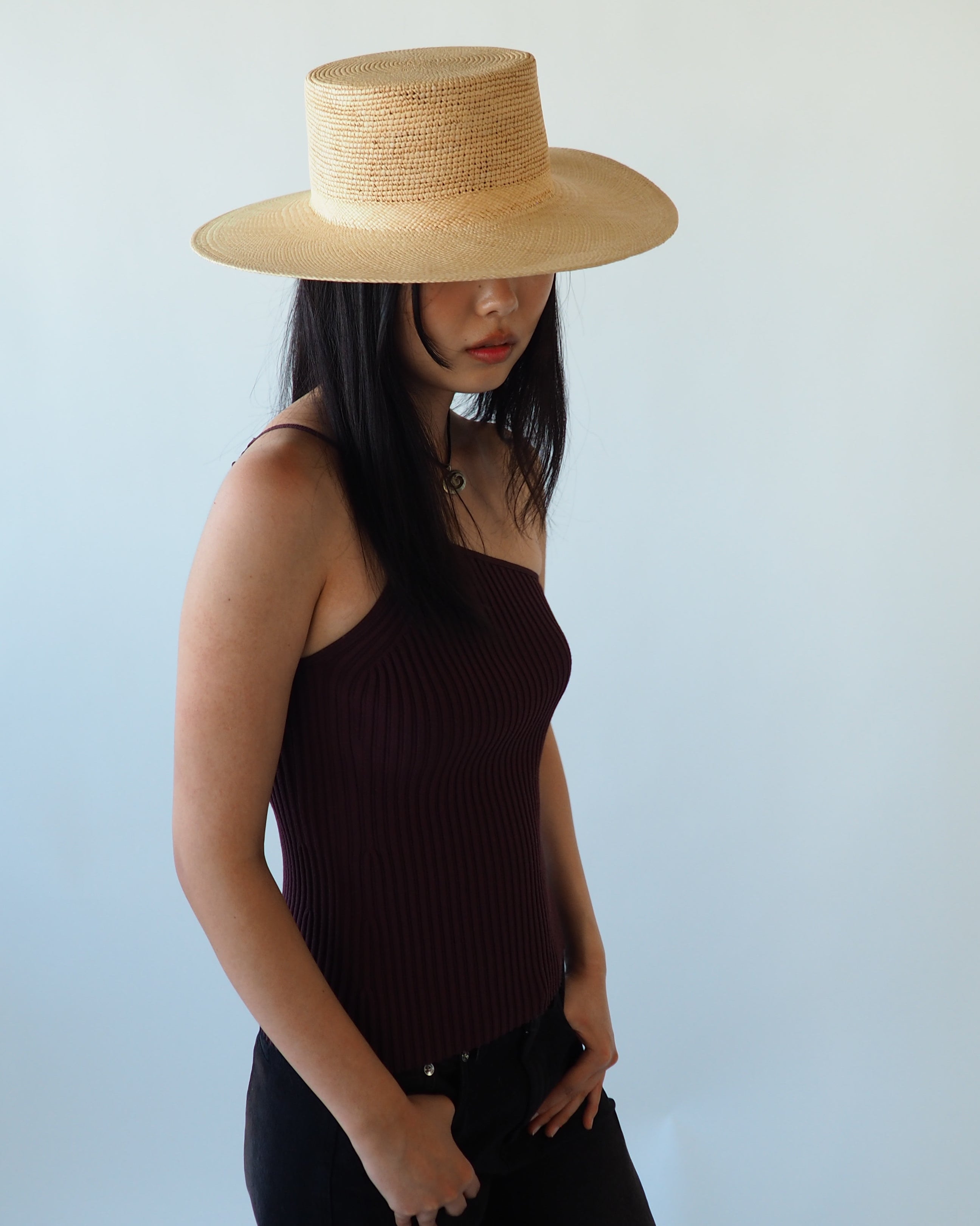 Cielo Hat in Tan Toquilla Straw - CLYDE