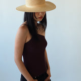 Cielo Hat w. Shade in Tan Toquilla Straw - CLYDE