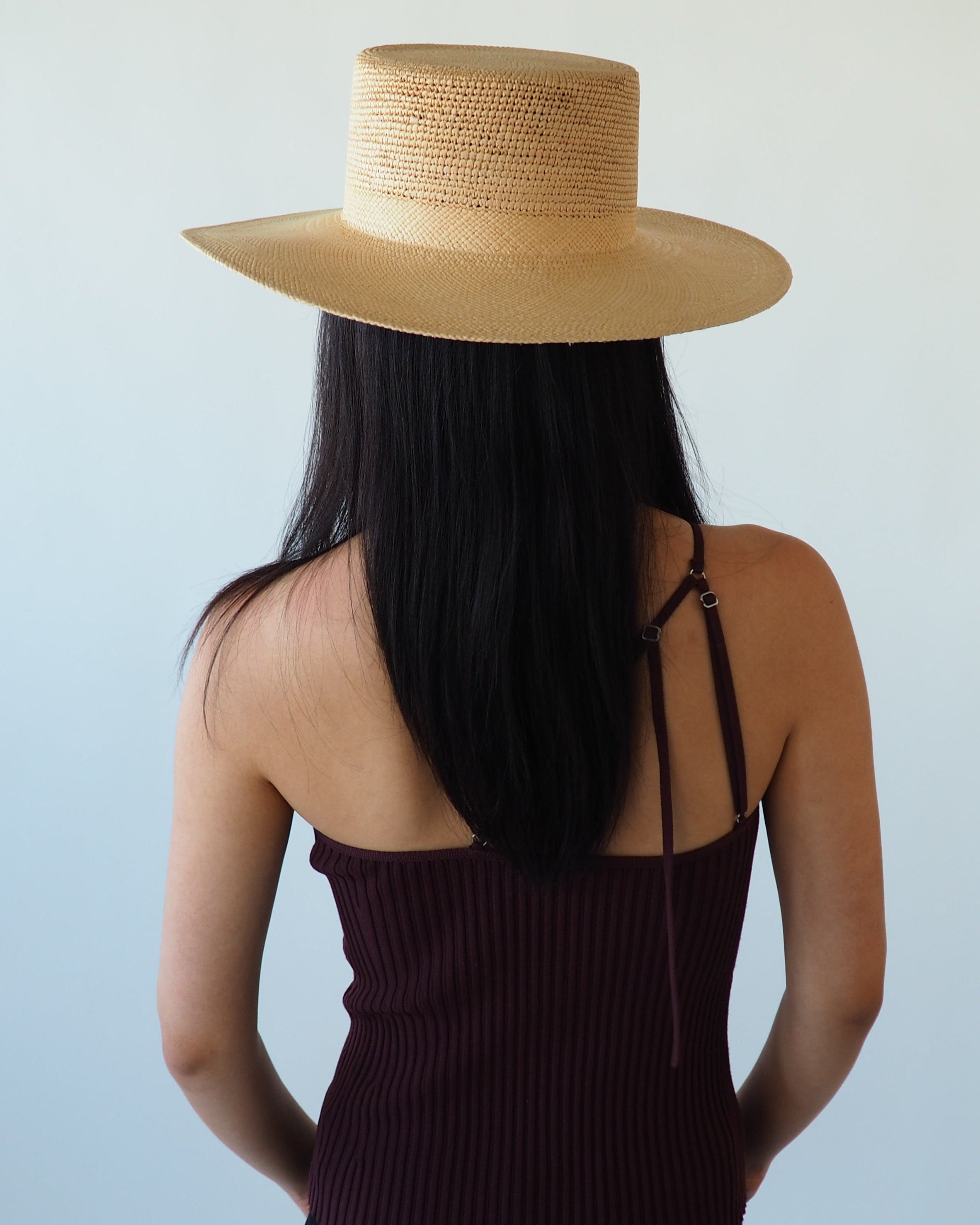 Cielo Hat in Tan Toquilla Straw - CLYDE