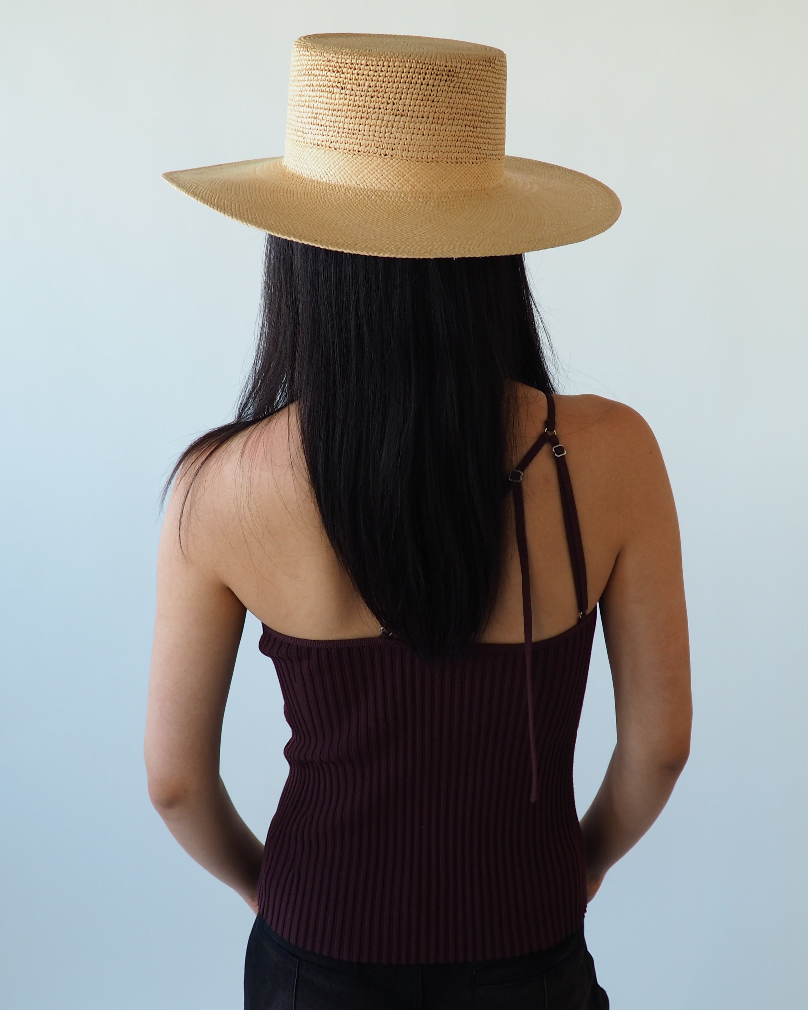 Cielo Hat in Tan Toquilla Straw - CLYDE