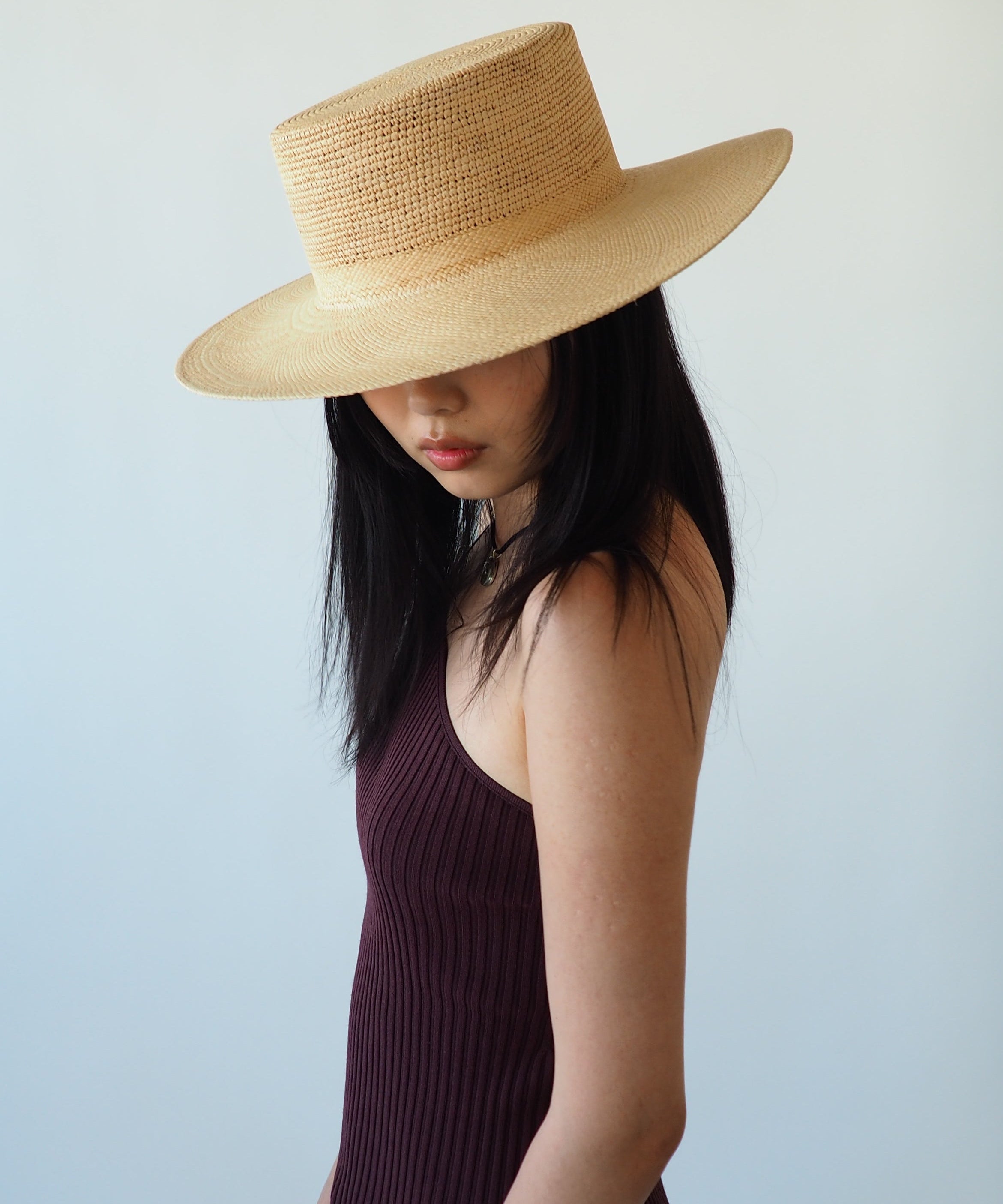 Cielo Hat in Tan Toquilla Straw - CLYDE