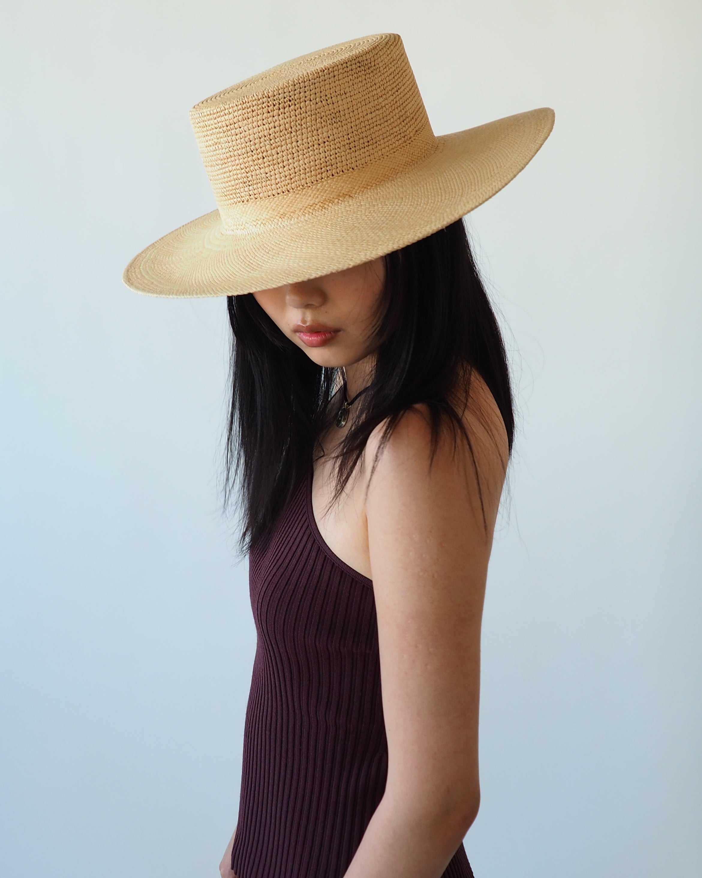 Cielo Hat in Tan Toquilla Straw - CLYDE