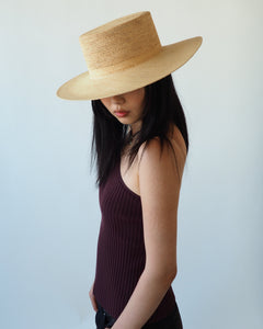 Cielo Hat in Tan Toquilla Straw - CLYDE