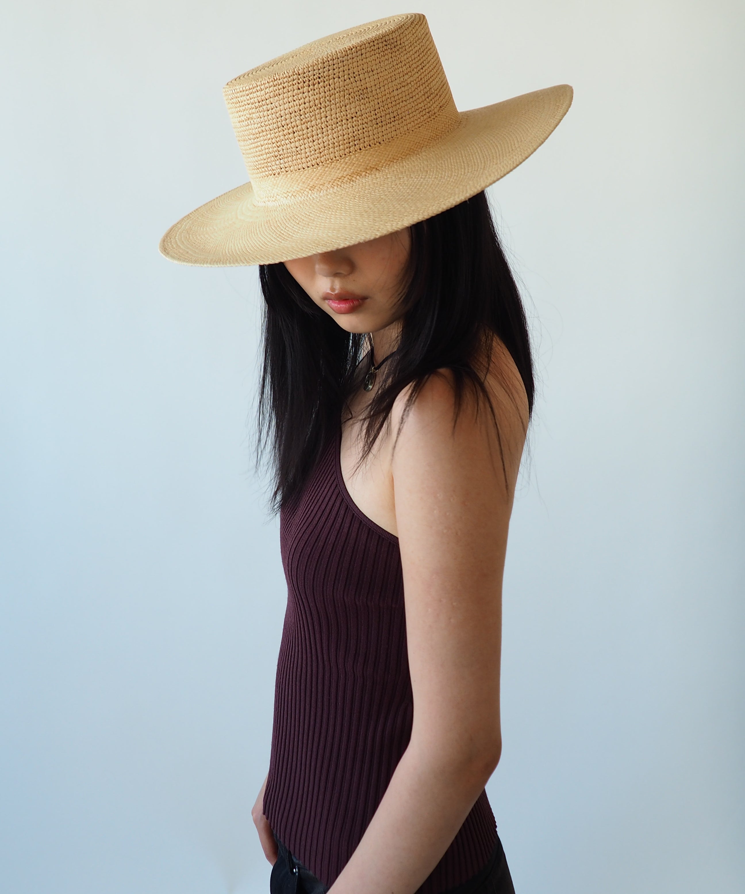 Cielo Hat in Tan Toquilla Straw - CLYDE