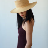 Cielo Hat w. Shade in Tan Toquilla Straw - CLYDE