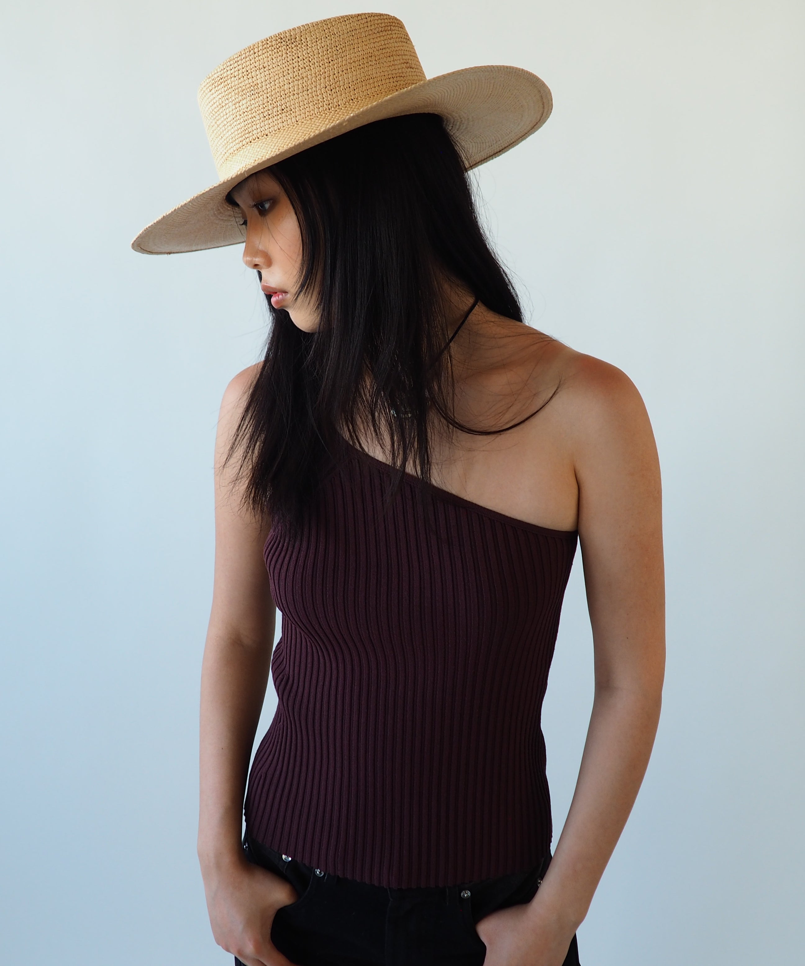 Cielo Hat in Tan Toquilla Straw - CLYDE