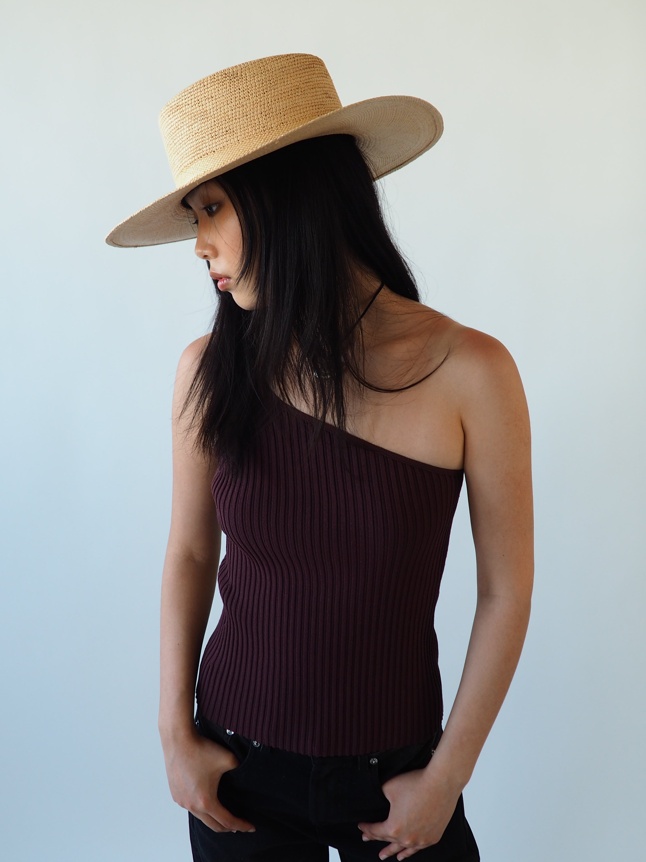 Cielo Hat in Tan Toquilla Straw - CLYDE