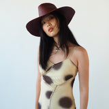 Caro Hat w. Neck Shade in Earth Brown Toquilla Straw