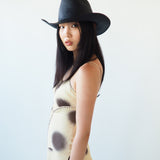 Cowboy Hat in Black Toquilla Straw