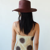 Caro Hat w. Neck Shade in Earth Brown Toquilla Straw