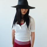 Caro Hat w. Neck Shade in Black Toquilla Straw