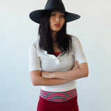 Caro Hat w. Neck Shade in Black Toquilla Straw