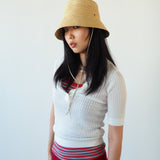 Aries Hat in Tan Toquilla Straw - CLYDE