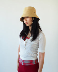 Aries Hat in Tan Toquilla Straw - CLYDE