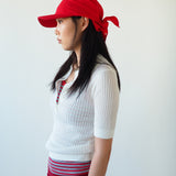 Brim Scarf in Red Nylon