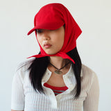 Brim Scarf in Red Nylon