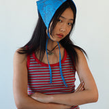 Vita Scarf in Lazer Cut Azure Lambskin
