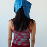 Vita Scarf in Lazer Cut Azure Lambskin