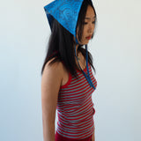 Vita Scarf in Lazer Cut Azure Lambskin