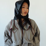 Bonnet in Black Lambskin