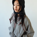 Bonnet in Black Lambskin