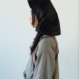 Bonnet in Black Lambskin