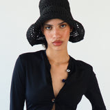 Utopia Hat in Black Seagrass - CLYDE