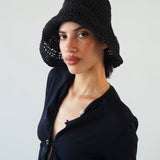 Utopia Hat in Black Seagrass - CLYDE