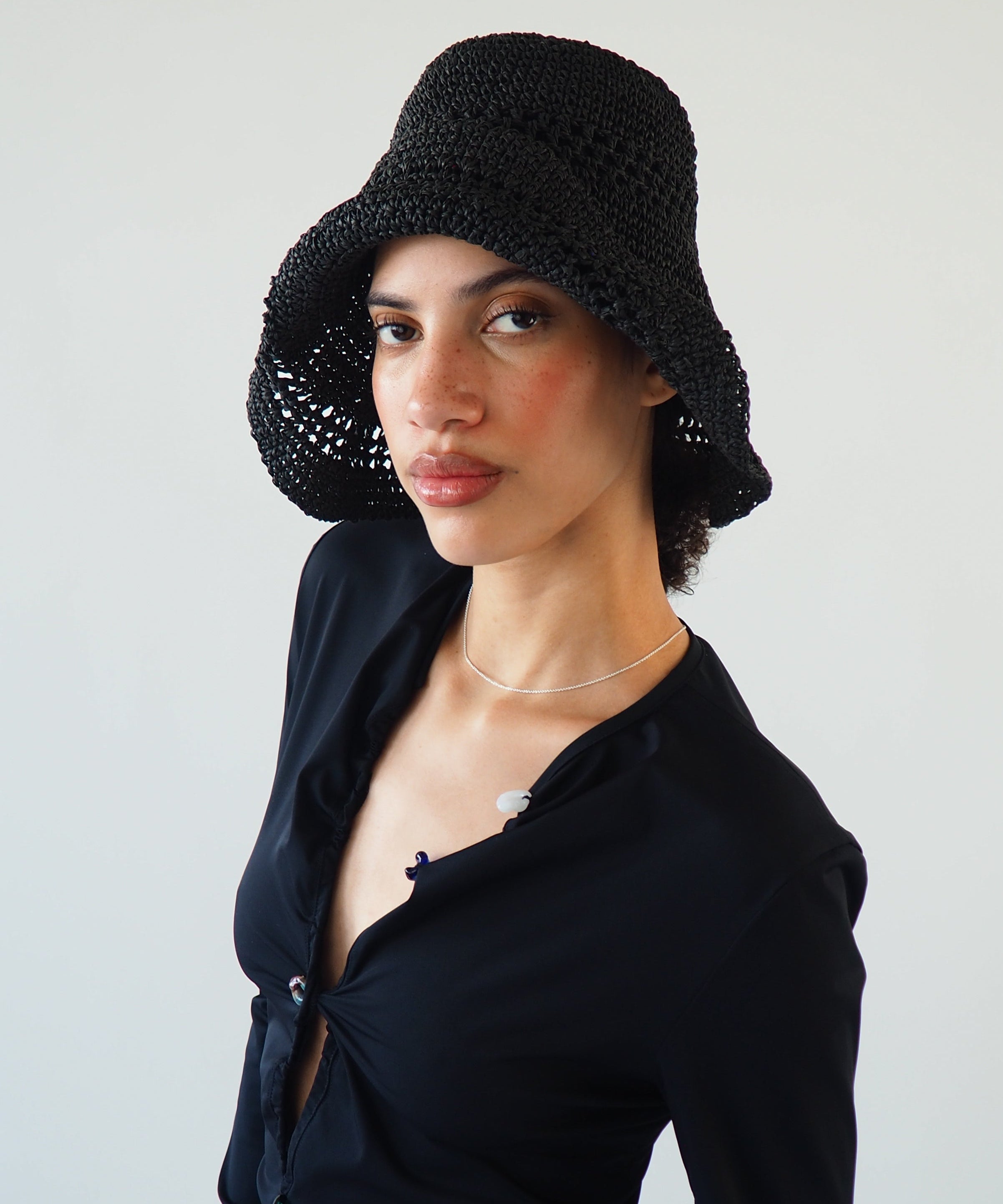 Utopia Hat in Black Seagrass - CLYDE