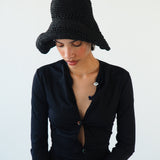 Utopia Hat in Black Seagrass - CLYDE