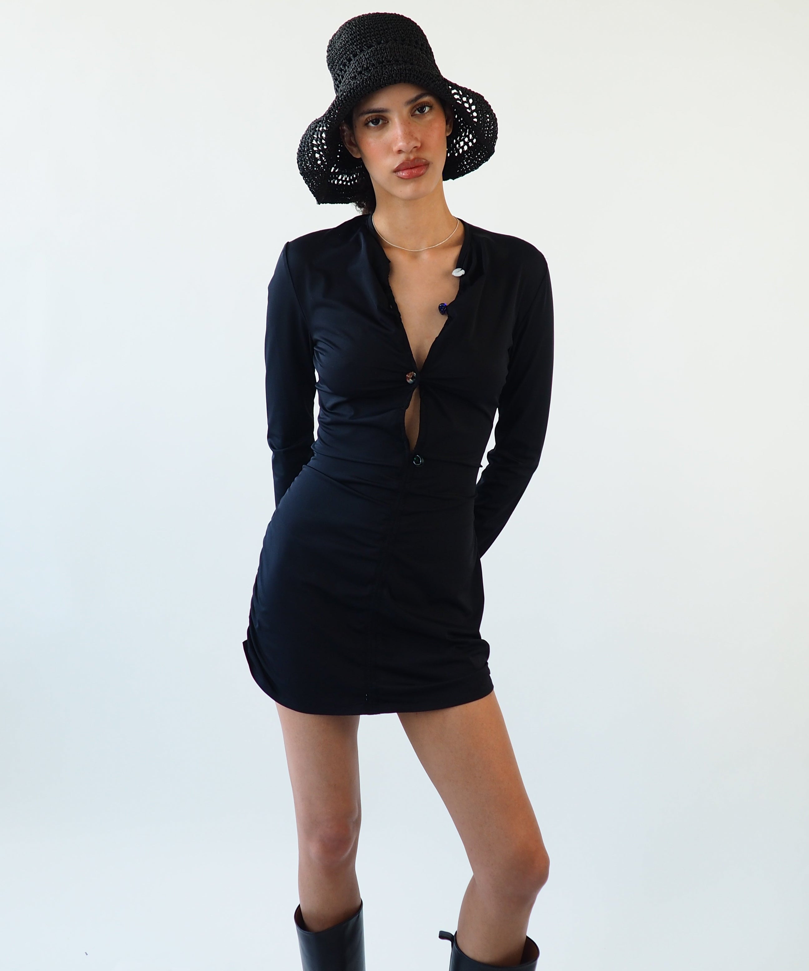 Utopia Hat in Black Seagrass - CLYDE