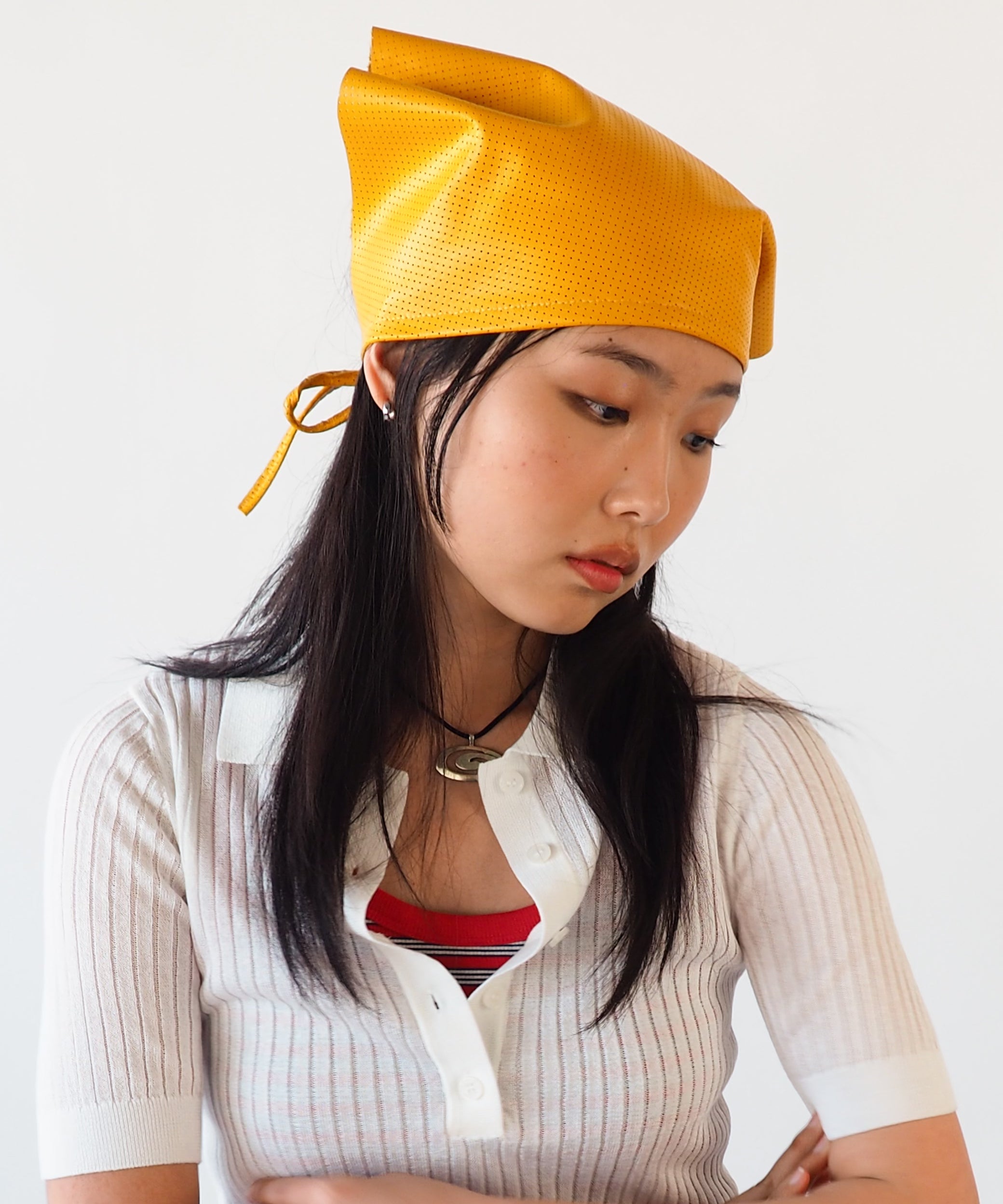 Vita Scarf in Yellow Perforated - CLYDE