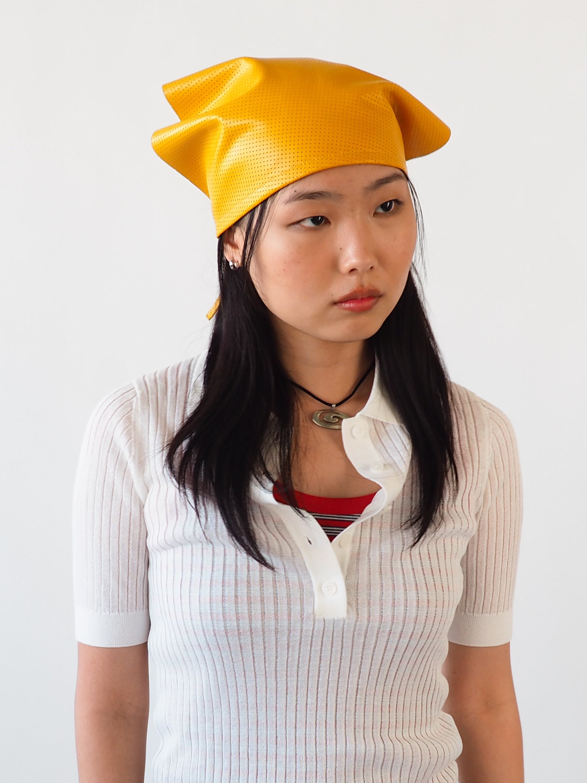 Vita Scarf in Yellow Perforated - CLYDE